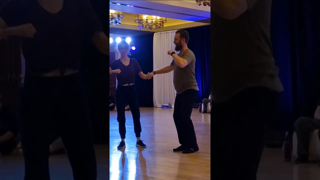 Ben's face when he sent the wave back 😂 #improv #westcoastswing