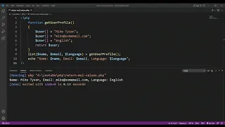 How to return multiple values From a function in PHP