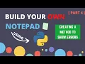 Build your own notepad using python part 4 pyqt5 pyqt5 tutorial python 2021