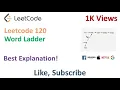 120 Word Ladder LintCode 127 Word Ladder Leetcode Facebook Amazon Interview Question Solved