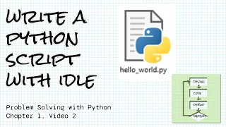 How to write a Python script with IDLE Problem Solving with Python Ch 1 Programming