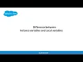 Difference between instance variable and local variables