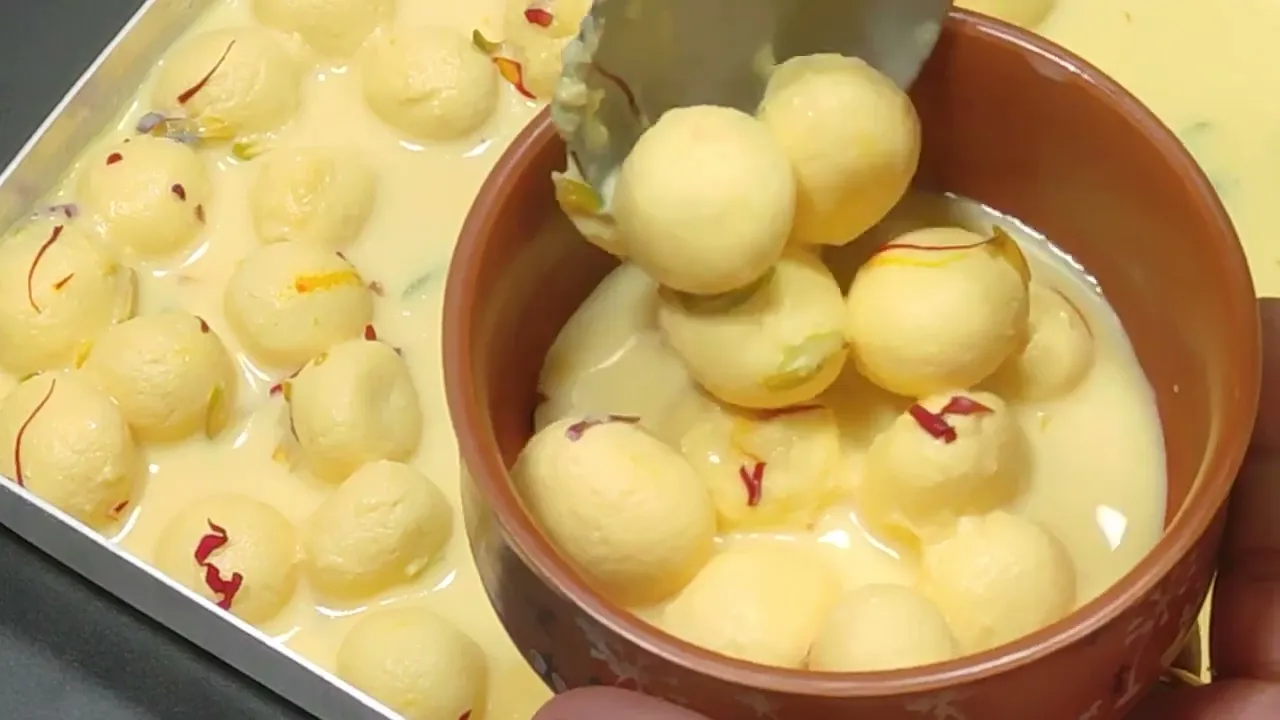            Angoori Rasmalai Recipe In Hindi  Rasmalai