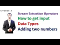 Stream Extraction Operators Data types Memory concepts C Basics Haider Ashraf