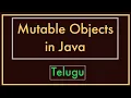 Mutable Objects In Java Telugu
