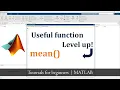 how to use mean function in matlab Matlab functions Matlab Tutorial