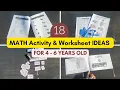 18 Math Activity Worksheet Ideas for 4 - 6 Year Old Math Worksheets for Kindergarten and Grade 1