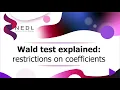 Wald test explained restrictions on coefficients Excel