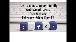 How to create user friendly web forms webinar