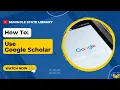 Using Google Scholar
