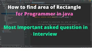 How to find area of Rectangle for Programmar in java Most Important asked question in Interview
