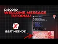 How to setup WELCOME MESSAGE message for your Discord Server in 2026 Create Welcome Message 2026