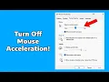 How To Turn Off Mouse Acceleration - Windows 11 10
