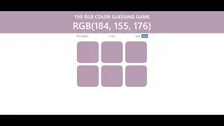 Coding ASMR Color Guessing Game Using HTML CSS JavaScript