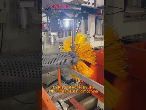 Industrial Roller Brush D&T Machine  #MEIXINBrushMachinery #RollerBrush #IndustrialBrush