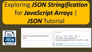 Exploring JSON Stringification for JavaScript Arrays JSON Tutorial
