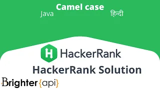 Hackerrank Algorithm String CamelCase Solution in Java