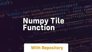 numpy tile function