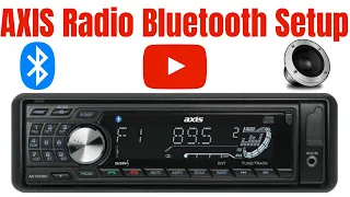 Axis Radio Headunit Bluetooth Setup