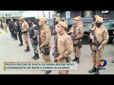 Polícia Militar de SC recebe novo Comandante no Bope e forma alunos