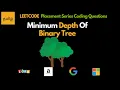 Minimum Depth of Binary Tree - DFS