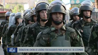 Trânsito no Centro de Goiânia terá bloqueios para desfile de 7 de Setembro