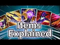 All items EXPLAINED for NOOBS