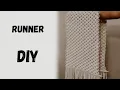 Macrame Table Runner Tutorial Easy Double Half Hitch Knot Method Beginner Intermediate