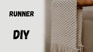 Macrame Table Runner Tutorial Easy Double Half Hitch Knot Method Beginner Intermediate