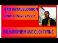 polymorphism and duck typing in python