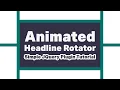 Animated Headlines Rotator jquery plugin Bangla tutorial