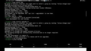 How to write compile and run Java programs on Android using Termux