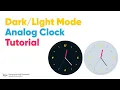 Toggle Dark Light Mode Analog Clock using HTML CSS and Javascript