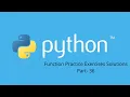 Function Practice Exercises Solutions in Python Part-36