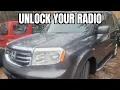 Find Your Honda Radio Code in Seconds