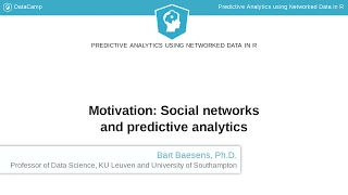 R Tutorial Predictive Analytics using Networked Data in R Intro
