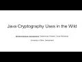 Java Cryptography Uses in the Wild