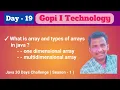 Day-19 What is array l one multidimensional arrays in java l Java Full Stack Course l By Mr Gopi