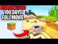 I Survived 100 Days in ONE BLOCK SKYBLOCK in Minecraft Hardcore FULL MOVIE