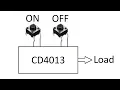 ON OFF with two Push Button using CD4013