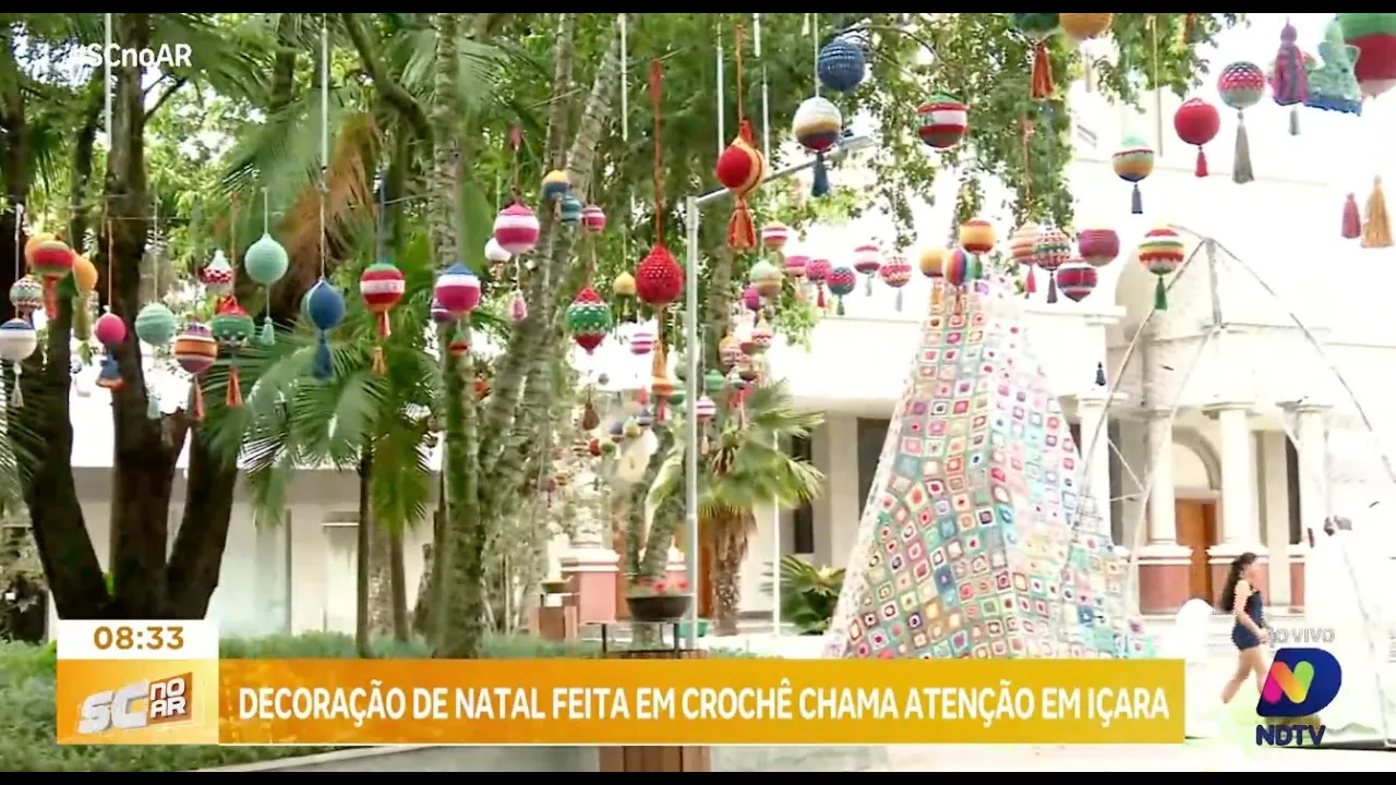 Decoração de Natal diferente em Içara encanta moradores