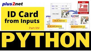 Generating PDF ID card by using user input data image through Tkinter window using ReportLab