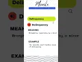Meaning of Word DELINQUENCY