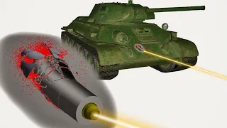 Panzer III vs T-34 Pzgr 39 Armor Penetration Simulation