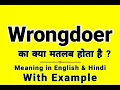 Wrongdoer meaning in Hindi Wrongdoer ka kya matlab hota hai Daily use English Sentences