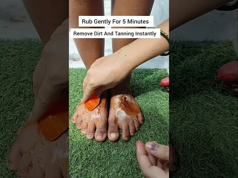 Remove Feet Dirt & Tan Easily At Home | #skincare #tanning #beauty #dark #hack #skin #deadskin