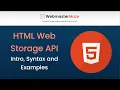 HTML Web Storage API