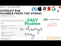 Extract the Number from the String String Stream GFG POTD By Krishna June 22 2024
