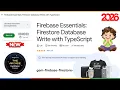 Firebase Essentials Firestore Database Write with TypeScript