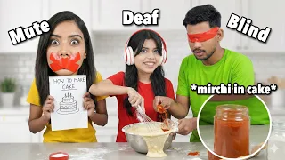 Mute, Blind & Deaf COOKING Challenge *gone wrong*